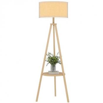 Lámpara de Pie Homcom Inoxidable 154cm, Diseño Minimalista