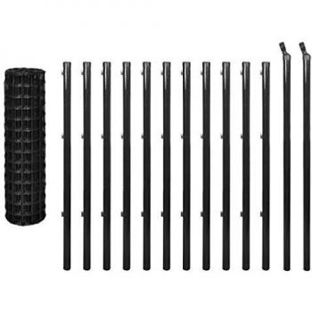 Grey Steel Garden Wire Mesh Panel – 25m Outdoor Fence