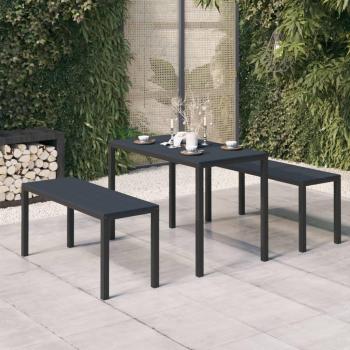 Set Divani da Giardino 3 pz Grigio Cuscini Massello di Pino