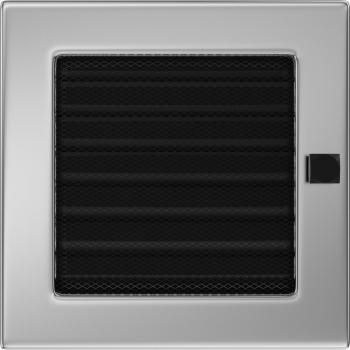 Grille de ventilation 17x17 en nickel avec stores