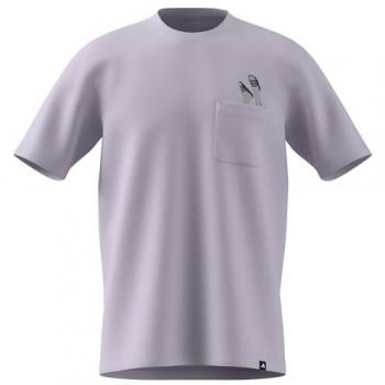 Abbigliamento tendenza adidas T-shirt con slide e tasca viola JM0375