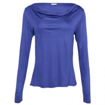 S.Oliver BLACK LABEL Viskose Langarmshirt, unifarben