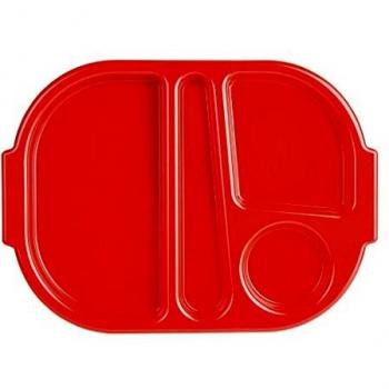 Olympia Kristallon Red Compartment Serving Trays 375mm (U037)