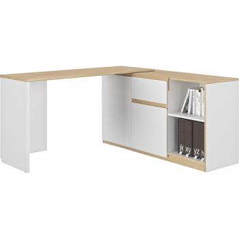 Camif Bureau Pivotant « Bois Clair » – Modèle Blanc