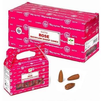 Approximate Quantity of 144 PCS (24 X 6 BOXES) Satya Rose Backflow Dhoop Cones