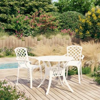 Table et chaises de patio ensemble blanches en aluminium