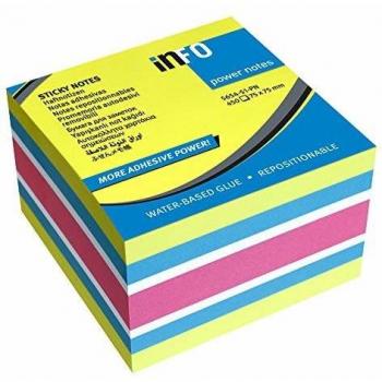 InFO Power Notes, 450 Blatt, Haftnotizwürfel