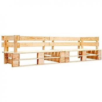 Divano da Giardino a 2 Posti su Pallet Naturale in Legno cod mxl 71283