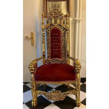 Prunkvoller Barock-Möbel-Sessel Casa Padrino – königlicher Luxus