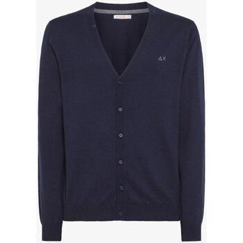 Sun 68 Cardigan Blu M, Lana e Cotone