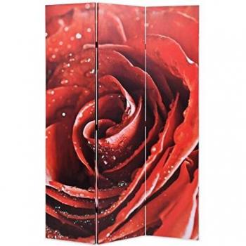 VidaXL Paravento Pieghevole con Stampa Rosa di Casa Schermo Separè Divisorio Privacy 120x170 cm