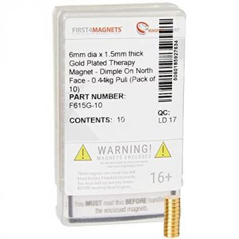 Gioiello Magnetico Placcato Oro 6 mm – 1,5 mm – 0,44 kg – Nord