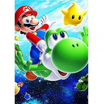 Kit de peinture diamant 5D Super Mario pour adulte