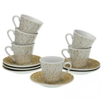 Colección 6 Tazas Café con Plato Serpiente – Marca Versa