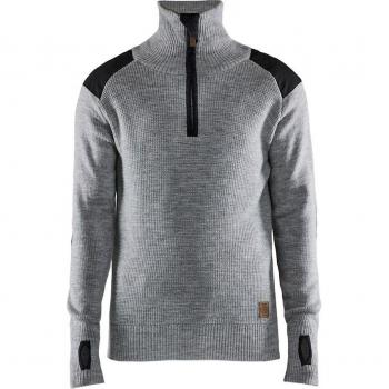 Blaklader Sweatshirt Gris Laine Col Zippé L