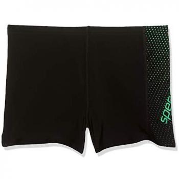 Speedo Jungen Gala Logo Panel Aquashorts, Schwarz/Fake Grün, 28