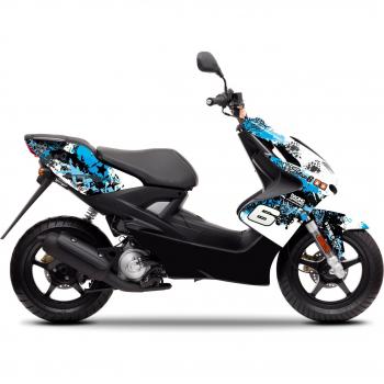 Yamaha Aerox bis 2013 Dekorationsset Stage6 blau/schwarz