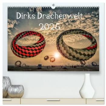 Dirks Drachenwelt (hochwertiger Premium Wandkalender 2025 DIN A2 quer) Kunstdruck in Hochglanz