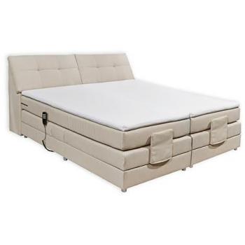 Boxspringbett Concord, inkl. Motor, Stauraum im Kopfteil und Topper