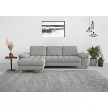 Sit&more “Westham L‑Form” Ecksofa – Recamiere, Bettfunktion optional, integrierter Bettkasten, Eichenfüße