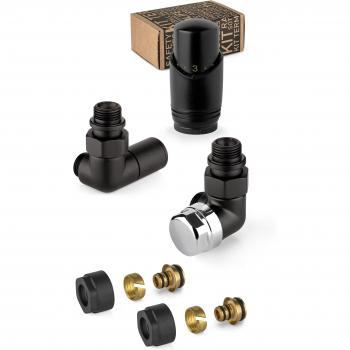 APM Kit Valvole Termostatizzabili Nero e Cromo Destra