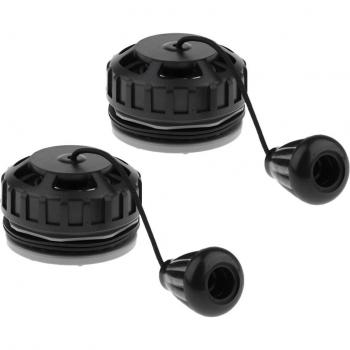 2Pcs Black Plastic 2 Dive Over Pressure Valve