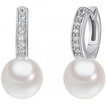 Rafaela Donata Damen‑Ohrstecker 925 Sterling Silber – Südsee-Muschelkernperlen & weiße Zirkonia