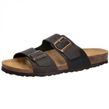 Herren Hausschuhe Lico Bioline Jenrik Pantolette Braun 42