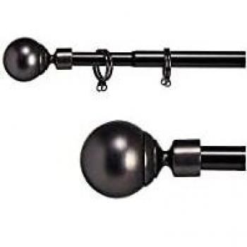 Schwarze Eisenstange für Vorhänge