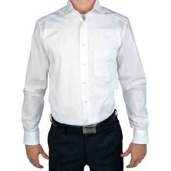 Olymp Herren Kleidungsstück: Luxor‑Modell, Haifischkragen, Langarm, Weiß, 43