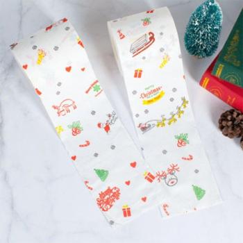Cute Christmas print toilet paper