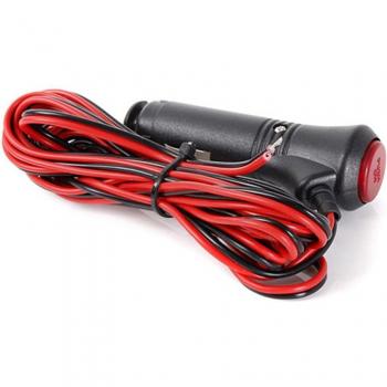 Toma de encendedor de cigarrillos para vehículos 12V/24V con luz y cable de alimentación de 1M