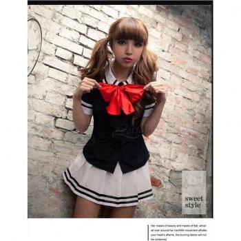 Sailor Suit JK Uniform with Half-Length Pleated Skirt