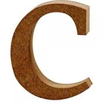 Buchstabe C, MDF, 8,4 cm hoch, 2 cm dick, 1 Stück