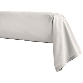 Taie de traversin percale Gris perle – Fabrication française, PREMIÈRE