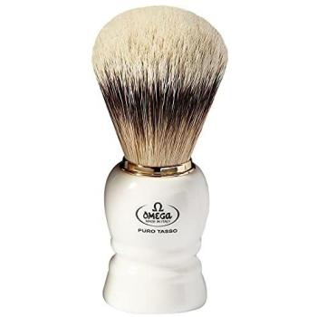 Pennello da Barba Omega Flat SilverTip – 643 Tasso