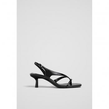 Stradivarius Riemchen-Absatzsandalen, Schwarz, EU 41
