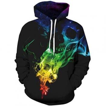 Alisister Felpa Casual 3D Nero con Coulisse