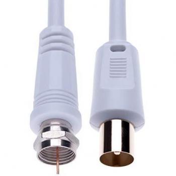 Satellite TV Coaxial Cable with F Connector Male Plug