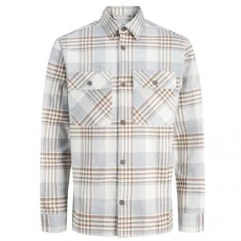 Jack & Jones Regular Fit Freizeitshirt mit Kentkragen – Hellgrau Melange (XL)
