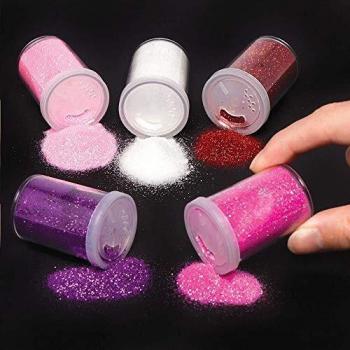 Red, Purple, White, Light Pink & Dark Pink Glitter Shakers (Pack of 5)