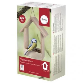Vogelhaus mit integrierter Futterstelle – Rayher BP FSC‑Mix Natur