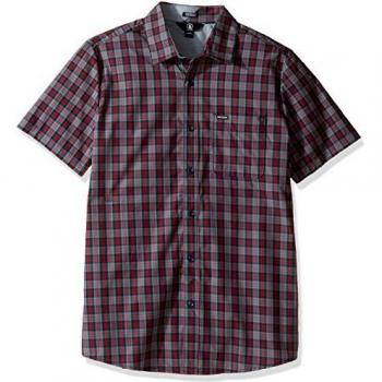 Volcom Amerson Shirt Azul Check de Media Manga, talla XS
