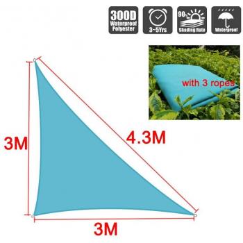 Toldo de Jardín Oxford 300D Triangular Derecho con Bloqueo UV