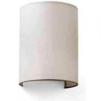 Aplique para pared de estilo industrial con tela de algodón, color beige, un punto de luz y medidas de 15 x 20 cm