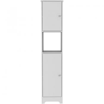 Columna de baño Ibis en melamina, 2 puertas y estante, color blanco