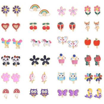 Boucles d'oreilles clips en métal pour filles