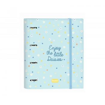 Ringbuch Blackfit8 Daisies A4 in Blau (27 X 32 X 3.5 Cm) (35 Mm)