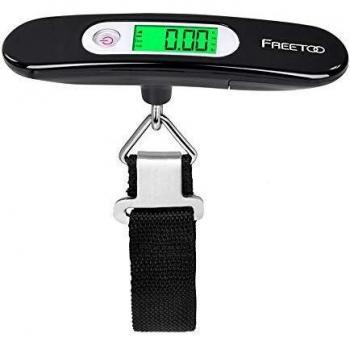 Digital Suitcase Scale with Tare Feature, FREETOO, Black