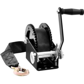 VEVOR Two‑Way Ratchet 2000‑lb Boat & ATV Towing Hand Winch
